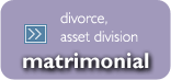 Matrimonial law - divorce, asset division
